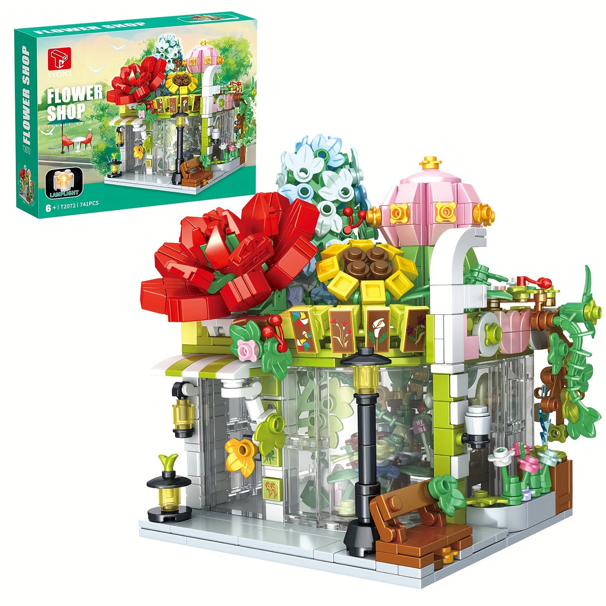 Coffee Shop Building Blocks Toy Model City Street Scene Coffee House