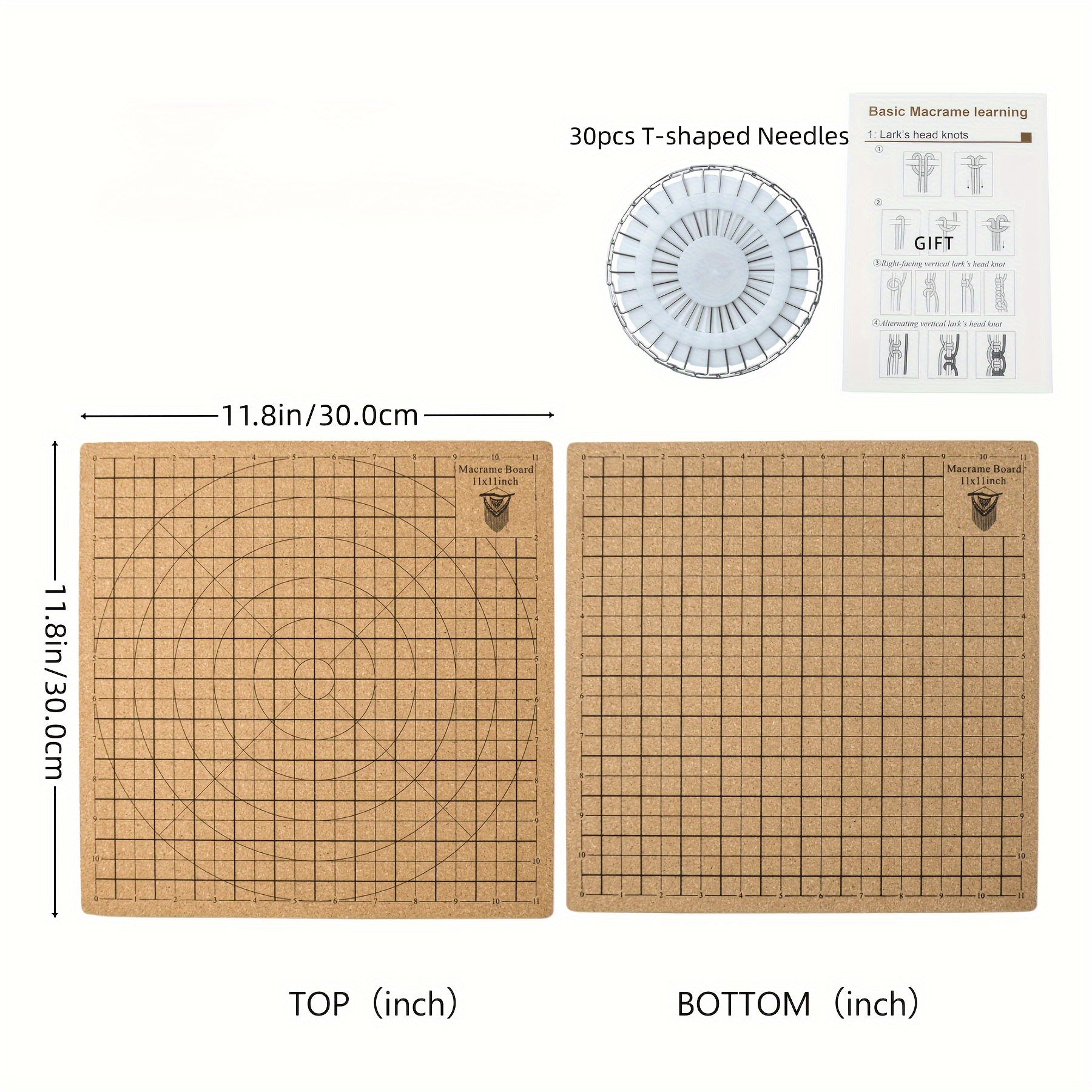 Cork Macrame Board Braiding Grid DIY Tool Reusable Macrame Cork Board