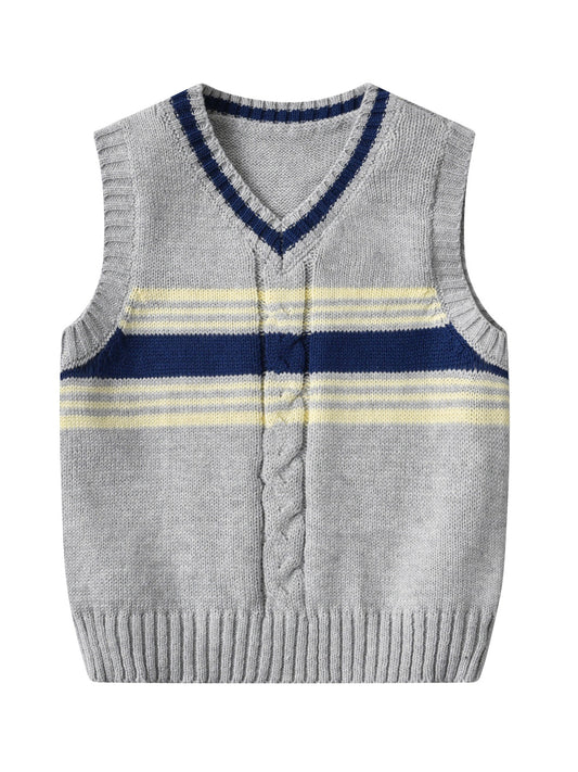 Boys Striped Sweater Vest