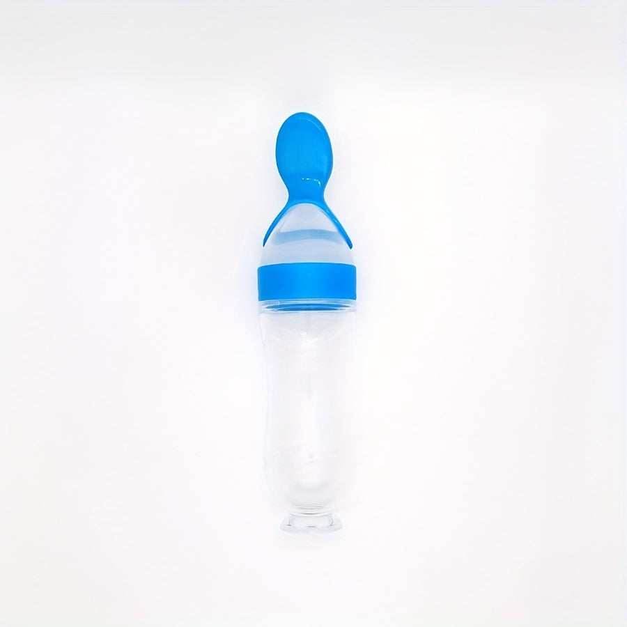 Baby Silicone Feeding Bottle With Spoon - Infant Feeding Tool
