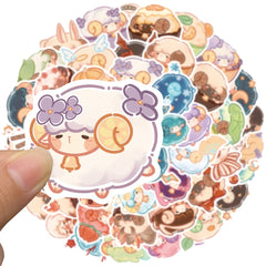 50 Colorful Sheep Graffiti Stickers for Notebooks Guitars Toys