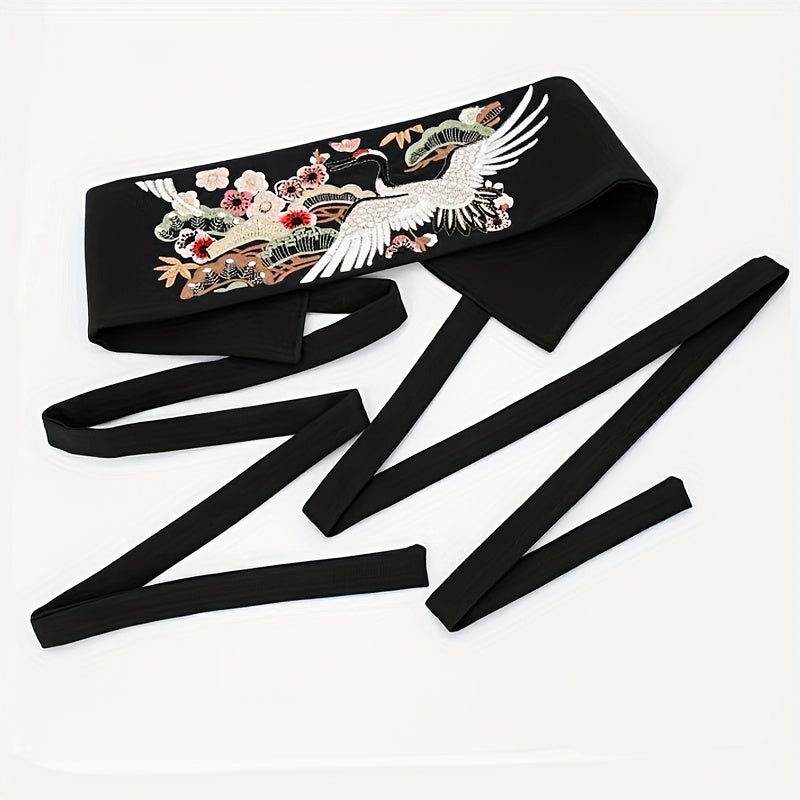 Vintage Embroidery Wide Belt Classic Chinese Style Hanfu Waistband