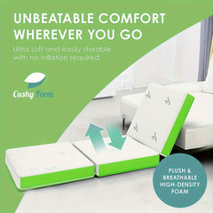 Trifold Memory Foam Camping Mattress 4 Inch