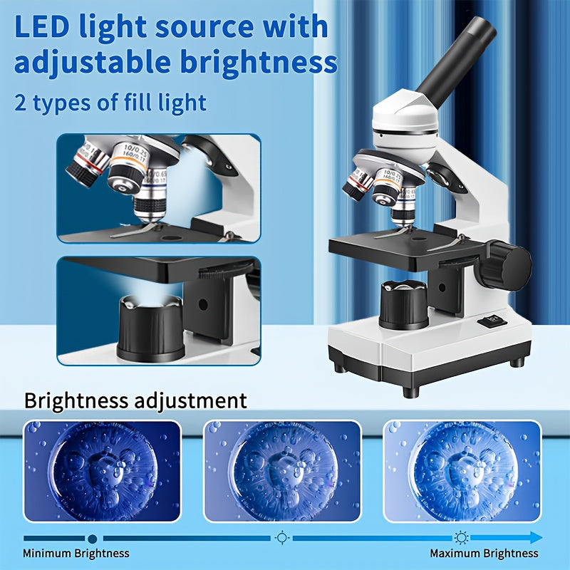 Biological Dual Light Metal Microscope with LED Light Compact Portable