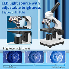 Biological Dual Light Metal Microscope with LED Light Compact Portable