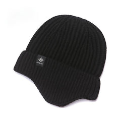 Men's Plush Wool Knitted Hat Winter Thick Warm Cap