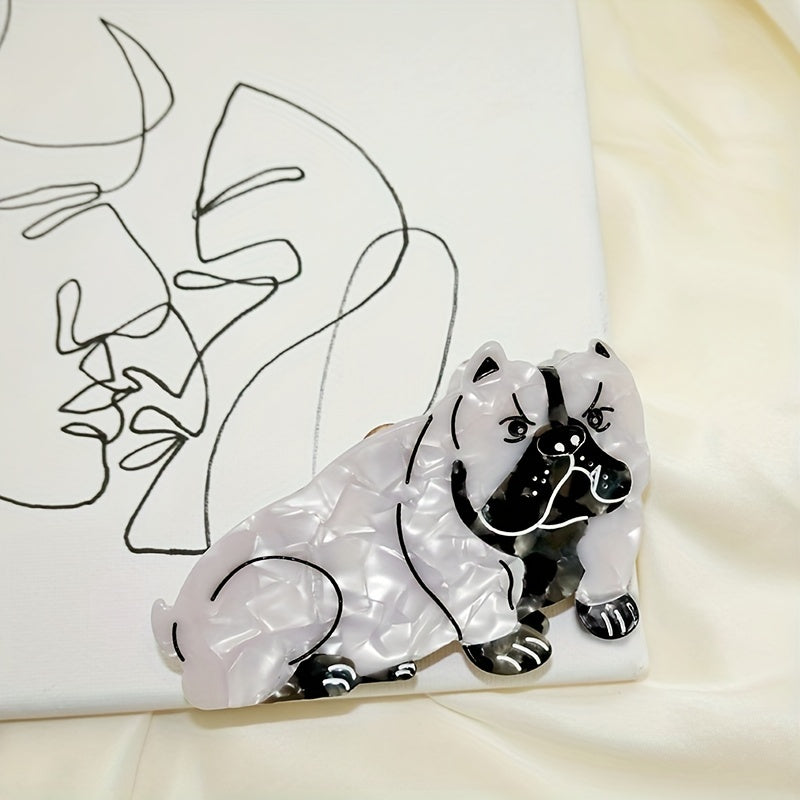 French Bulldog Hair Claw Nonslip Ponytail Holder