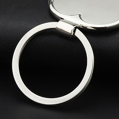 1pc Metal Keychain Blank Keyring Stainless Steel Keyplate