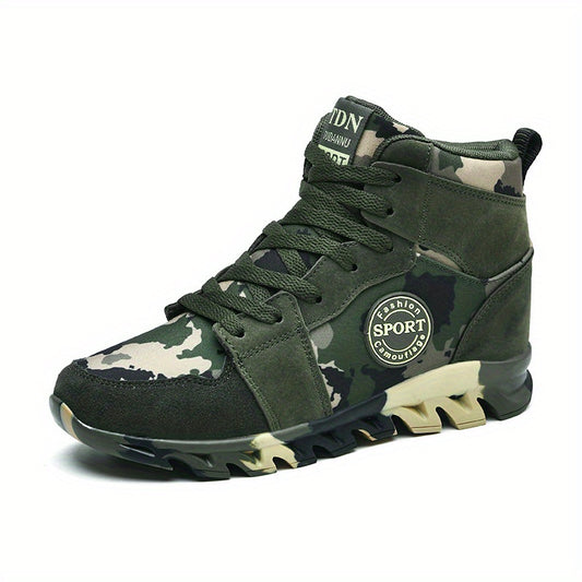 Women's Camo Combat Boots High Soft Sole Round Toe Non slip Outdoor Hiking Shoes