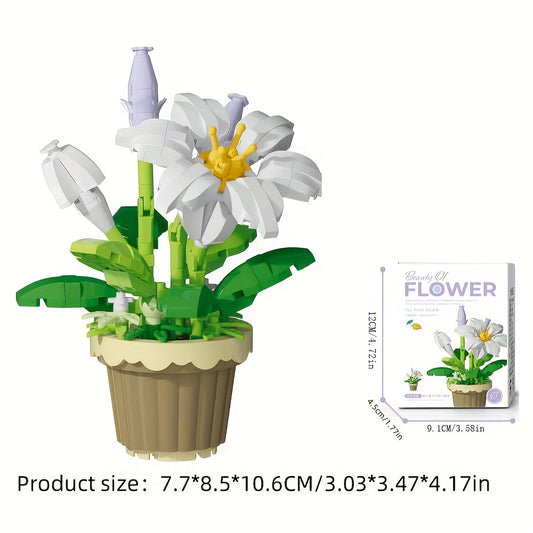 Children's Succulent Flower Building Blocks Toy Set