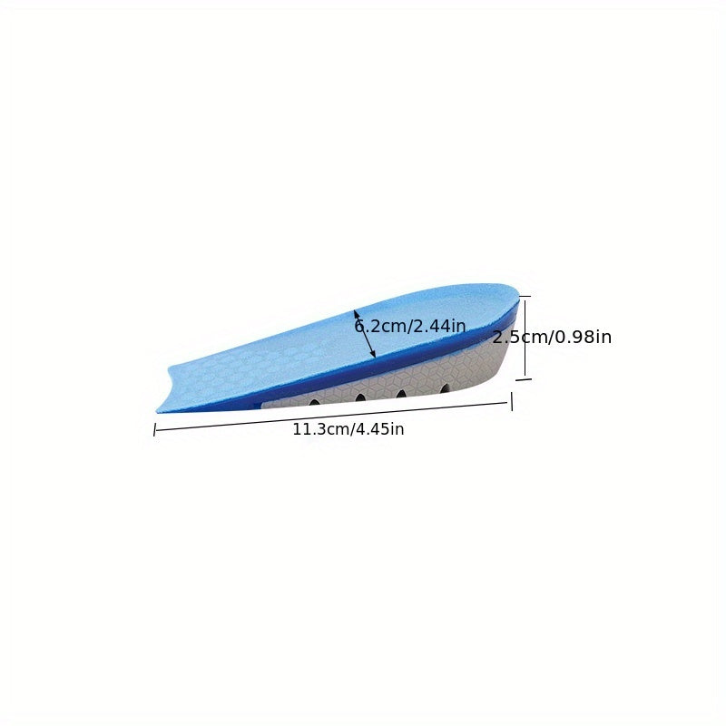 TPE Heightened Insole Height Increase Half Shoes Pad Men Women Silicone Gel