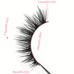 10 Pairs 3D Cat Eye False Eyelashes Faux Mink Lashes Fluffy Strip