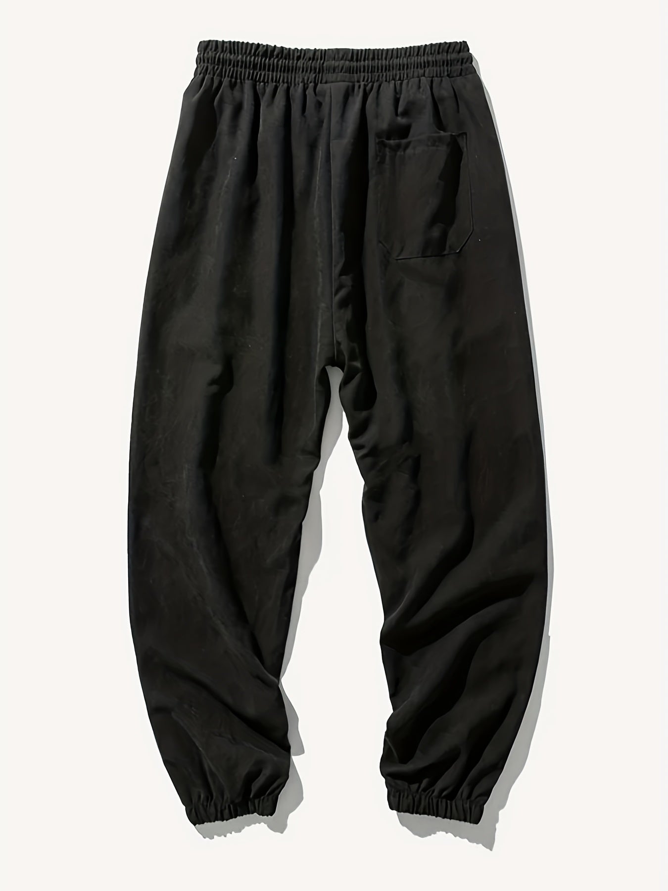 Men's Faux Suede Jogger Pants Loose Trousers