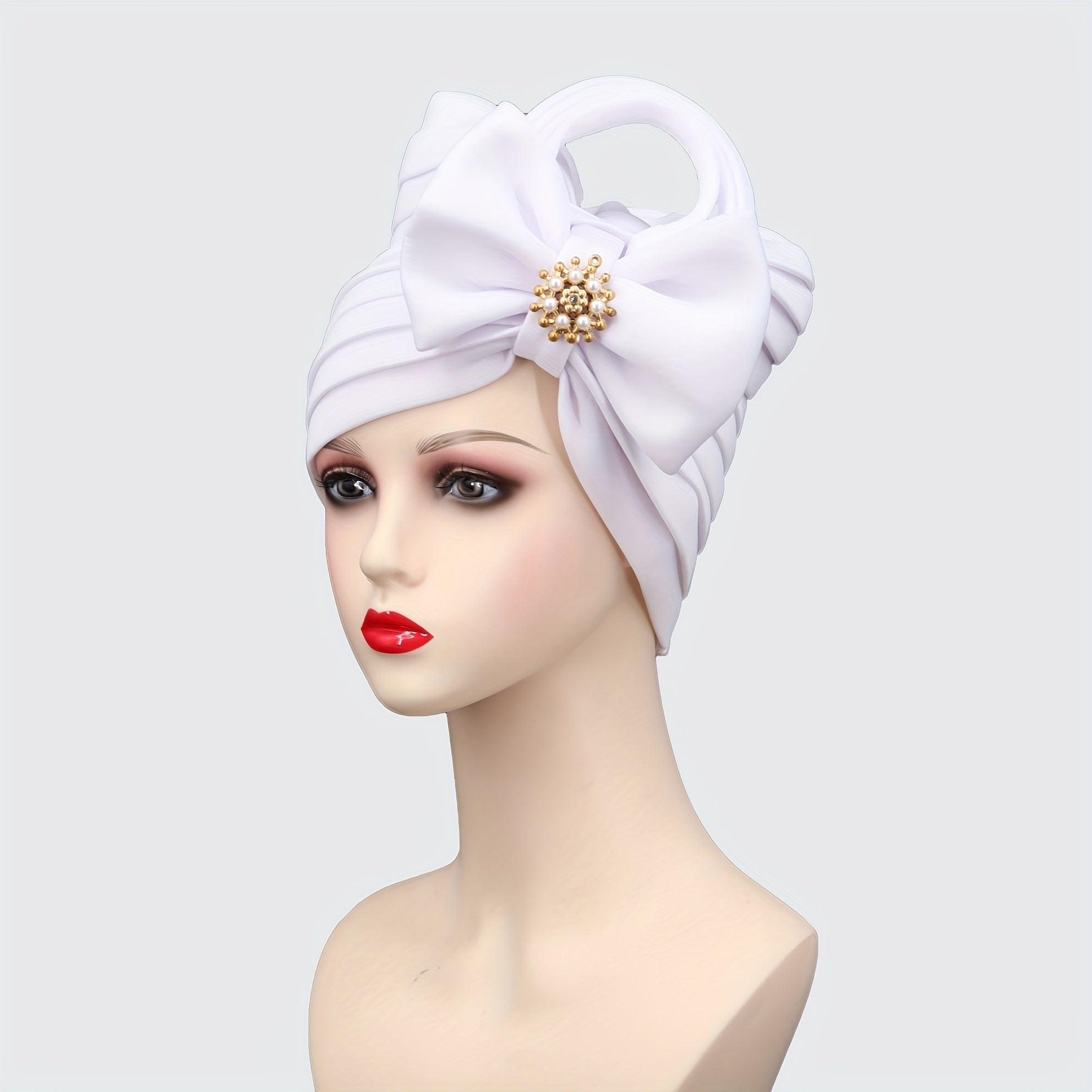 Boho Chemo Cap Flower Turban Head Wrap Elastic Bonnet
