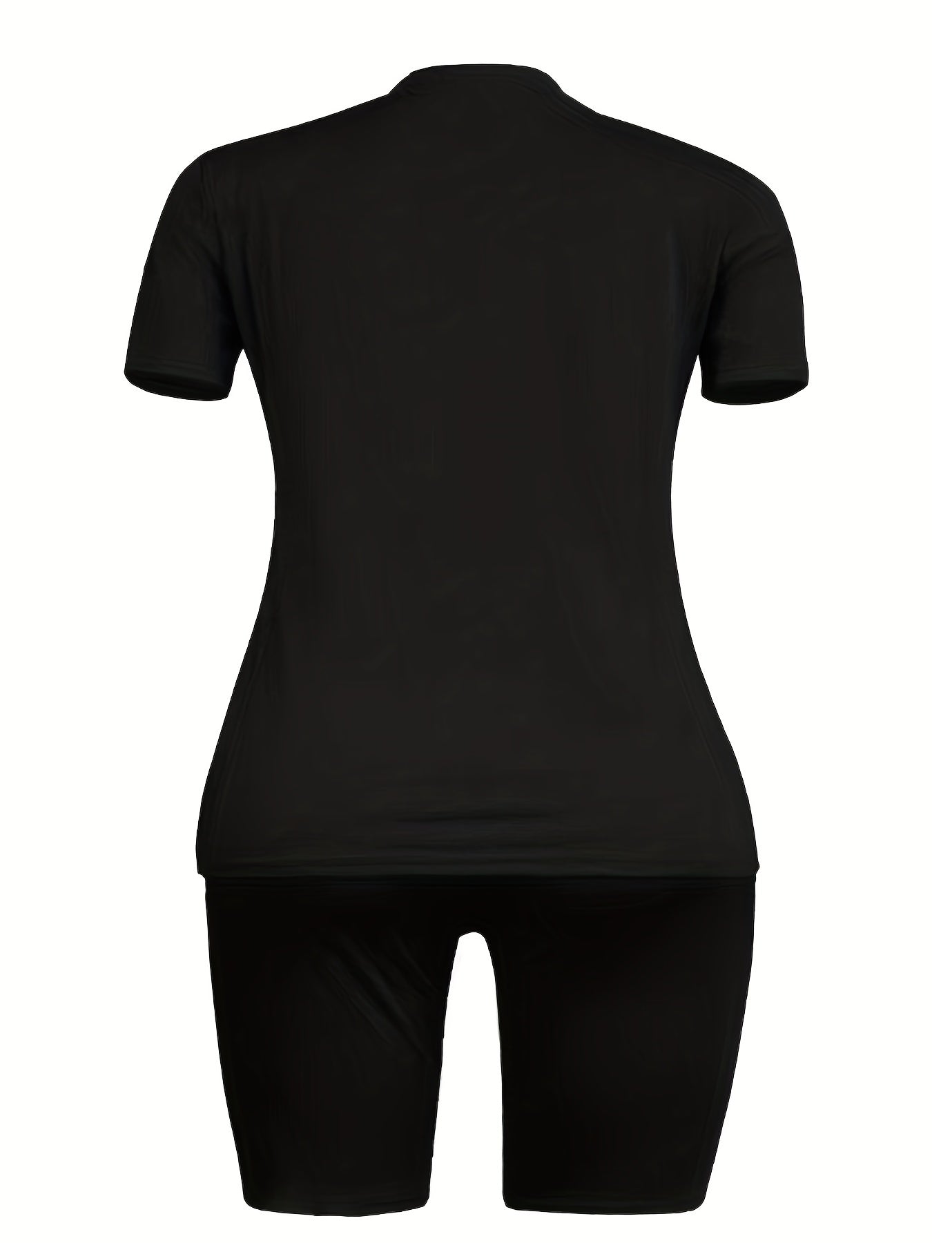 Women's Plus Dog Footprint Print Tee & Shorts Set