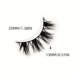 3D Faux Mink Lashes Soft Wispy Fluffy False Eyelashes Curly 3 Pairs