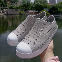 Women's Hollow Out Flat Shoes Round Toe Slip On Shoes