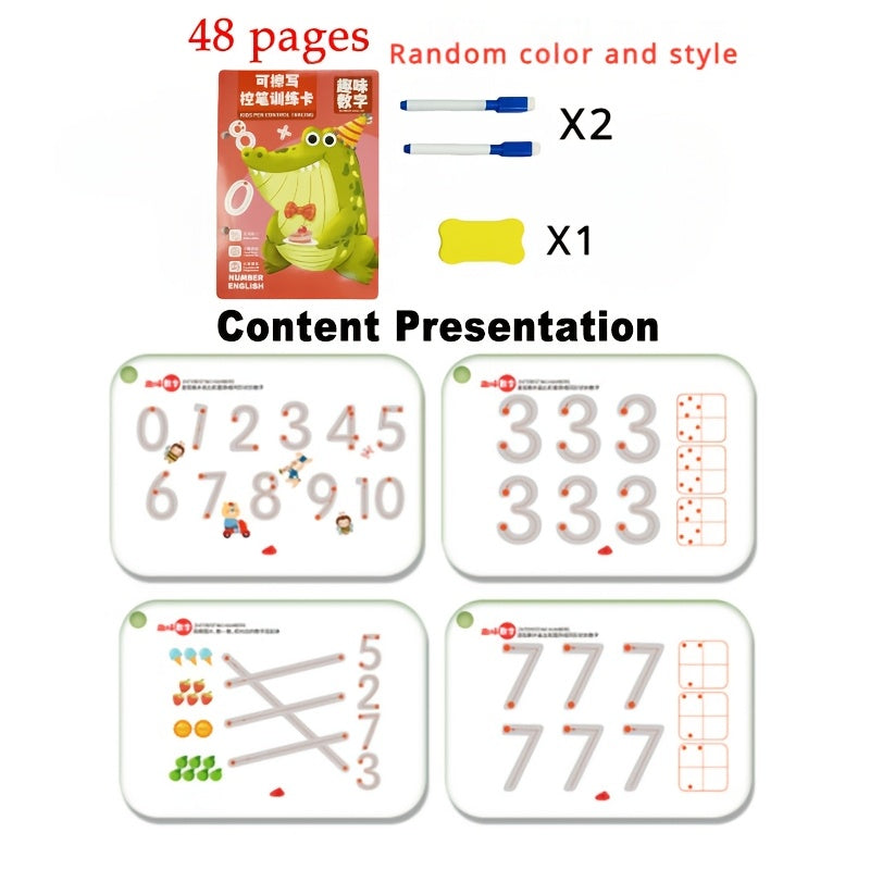 48 Page Kids' Drawing and Writing Kit with Erasable Pen