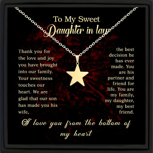 Girl's Stars Necklace Lucky Symbol Good Blessing Jewelry Romantic Daily Wear