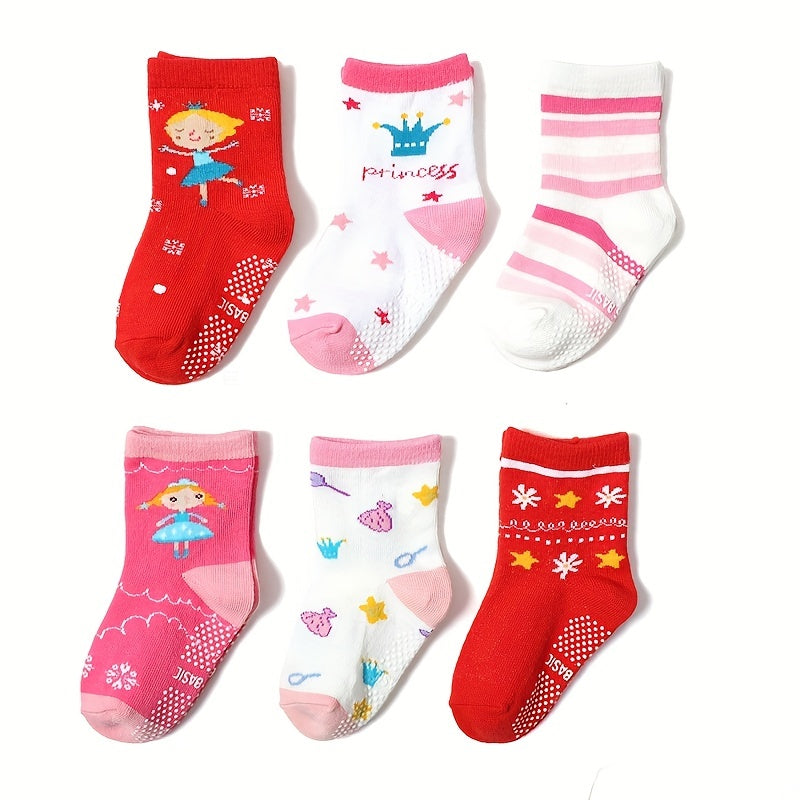 12 Pairs Cartoon Non-slip Knit Socks for Baby