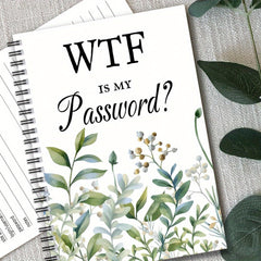Funny Floral Spiral Notebook for Internet Login Details