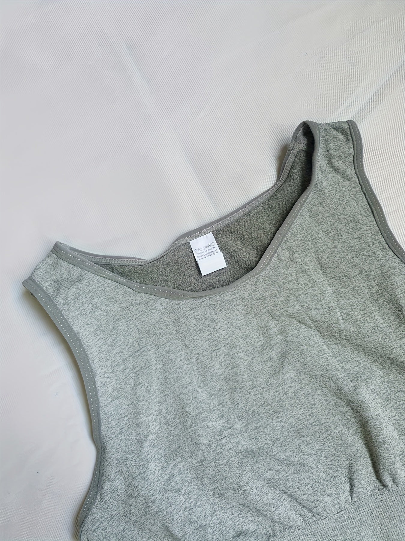 2pcs Sleeveless Crop Top Crew Neck Solid Tank Tops