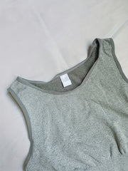 2pcs Sleeveless Crop Top Crew Neck Solid Tank Tops