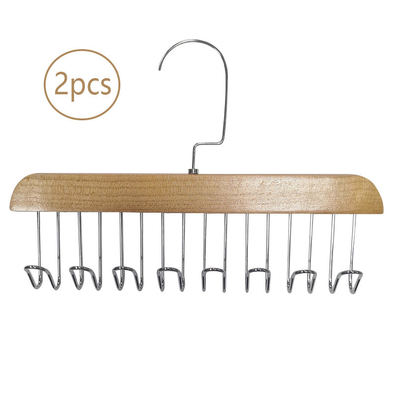 2pcs 8 Hook Underwear & Hat Storage Hanger with Hat Rack
