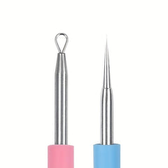 Double Headed Acne Needle & Silicone Beauty Tool for Skin Care