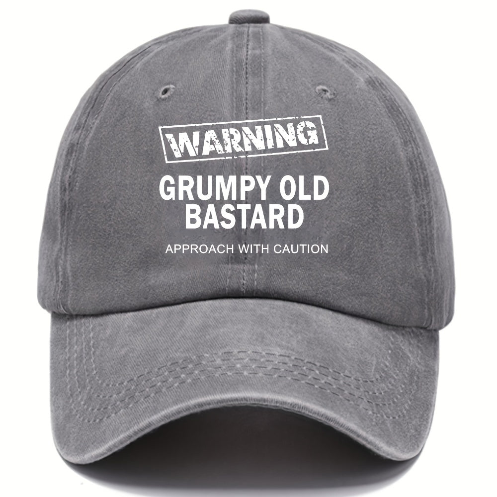 Unisex Distressed Retro Letter Baseball Cap