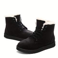 Women's Snow Boots Faux Fur Lining Warm Ankle Boots Mid Calf Boots