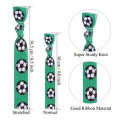 Soccer Pattern Ribbon Hair Ties Ponytail Holder Hair Accessories