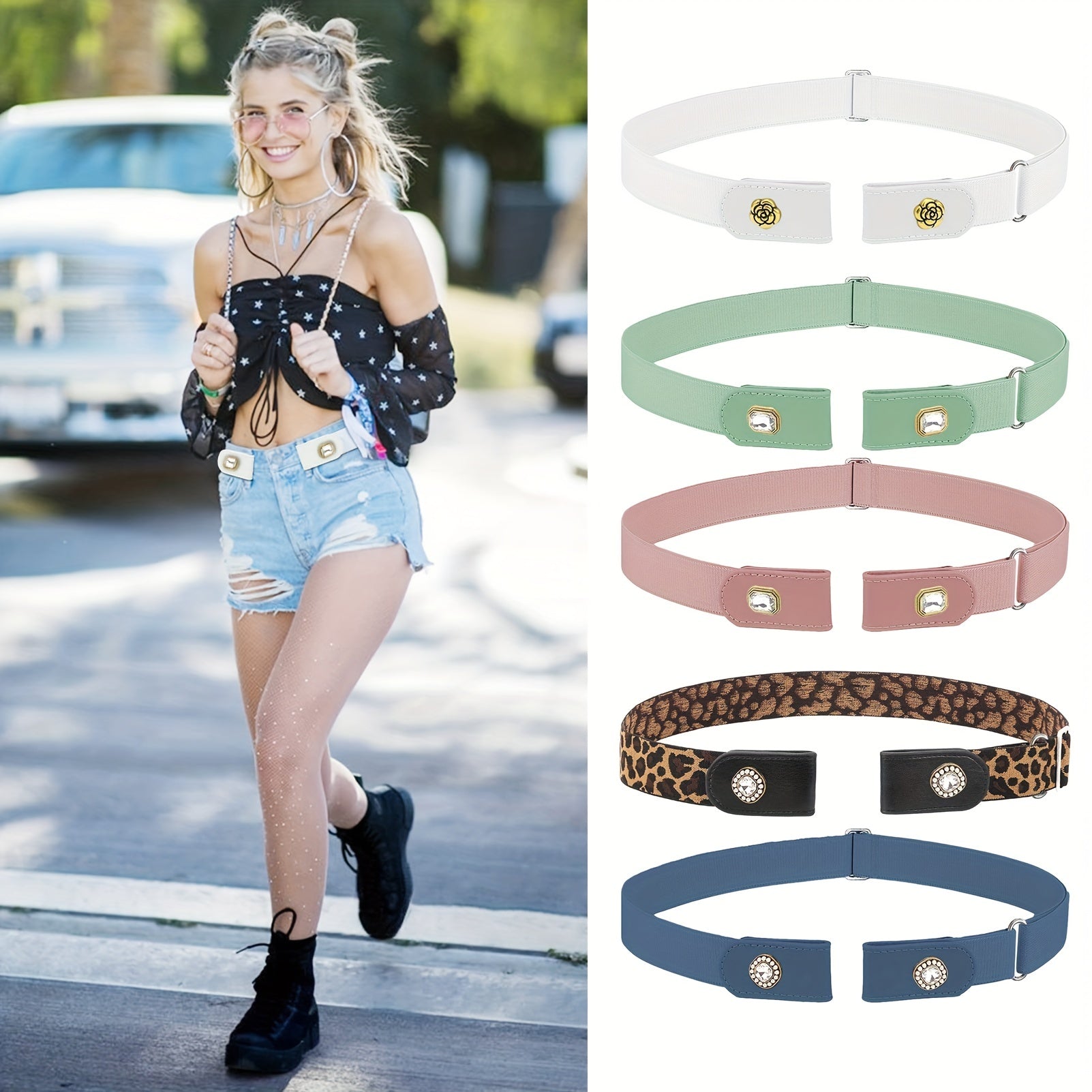 Stretch Belts Men Women Comfortable Invisible Belts