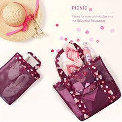 Large Capacity Mesh Beach Shoulder Bag Handbag Travel Storage Bag