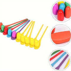 1pc Balance Stick Wooden Spoon Throwing Game Spoon Rest Egg Outdo...