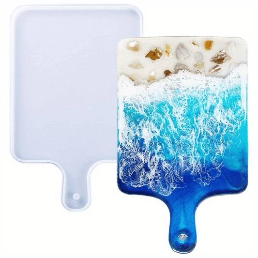 Rectangle Epoxy Resin Tray Casting Molds DIY Home Decor Agate Geode R
