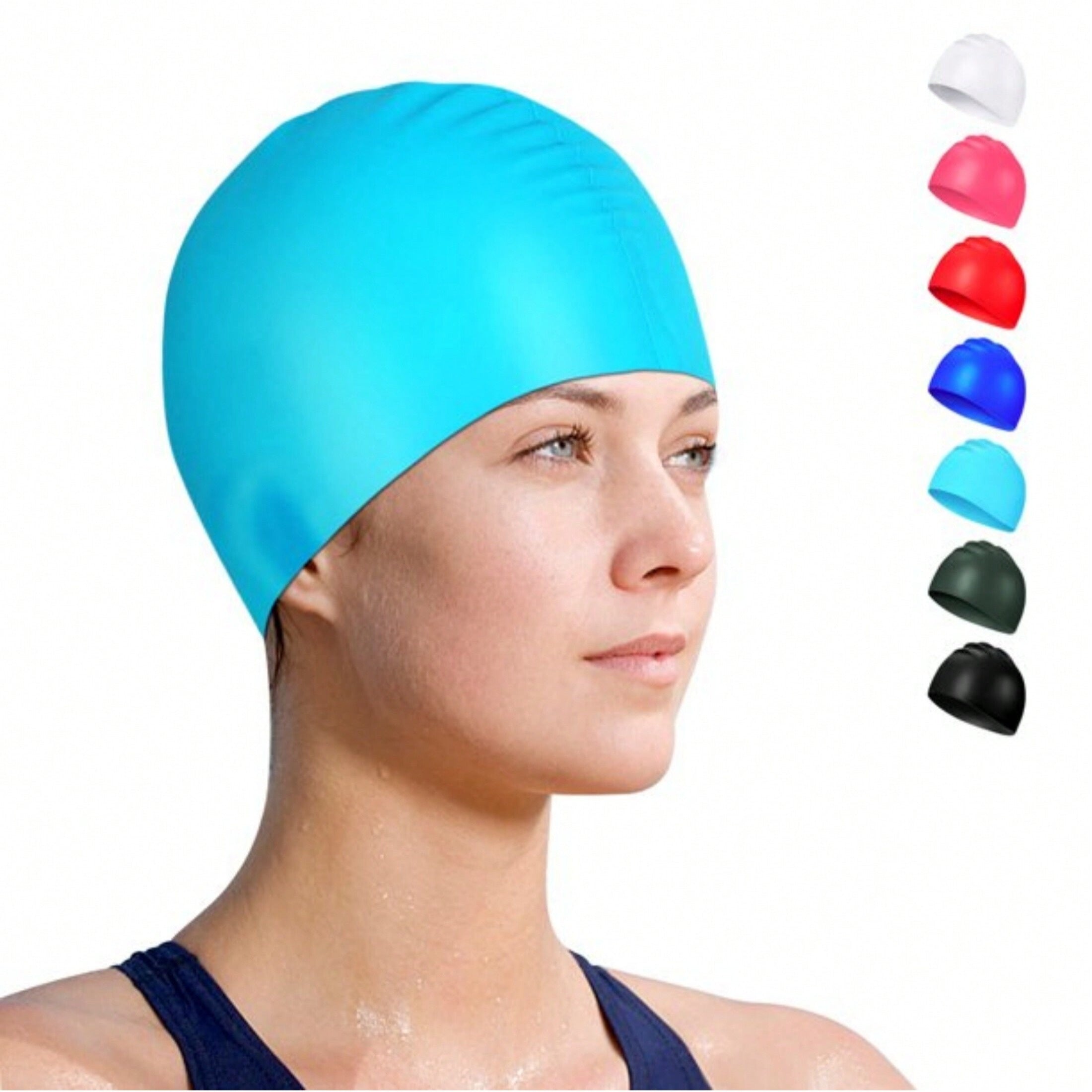 Ear Protection Swimming Cap Solid Waterproof Hat
