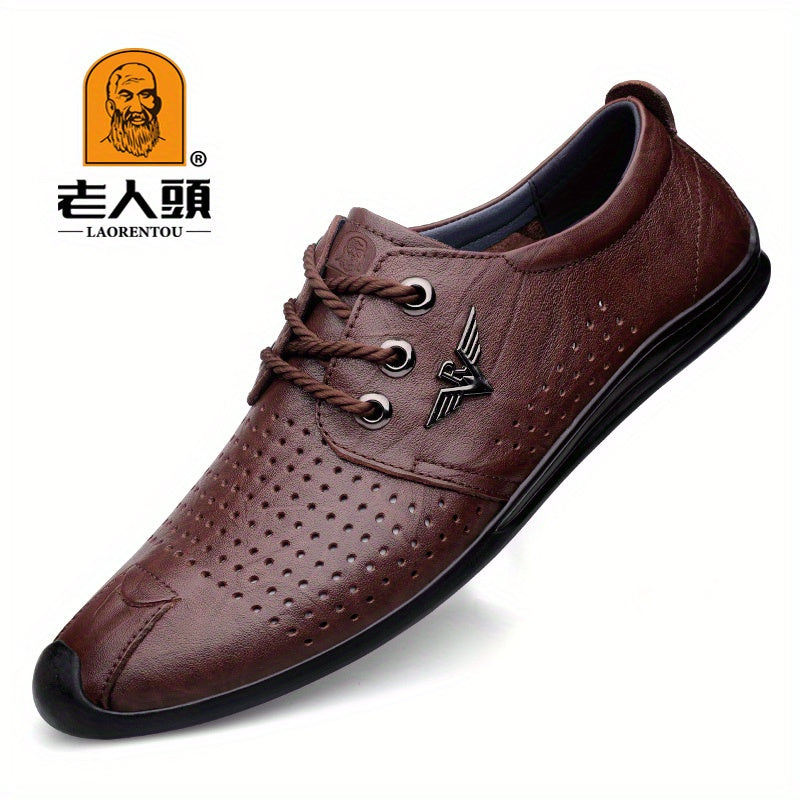 LAORENTOU Men's Leather Loafer Shoes Lightweight Driving Shoes