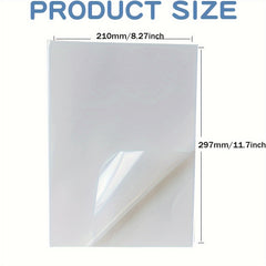20 Sheets Clear Printable Vinyl Sticker Paper 21 59x27 94 Cm