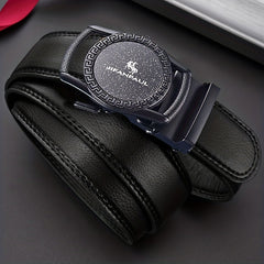 Men's PU Leather Buckle Belt for Outdoor Party Travel