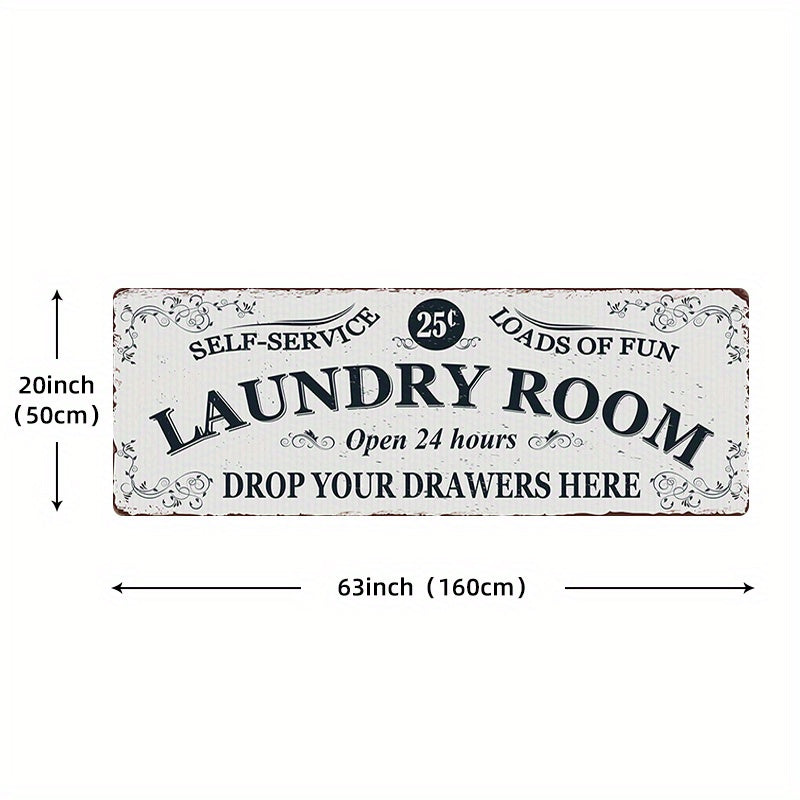 Waterproof Laundry Room Runner Rug Non Slip Machine Washable 24x71in