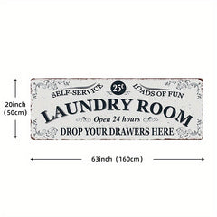 Waterproof Laundry Room Runner Rug Non Slip Machine Washable 24x71in