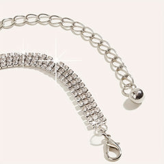 Sparkling Rhinestone Waist Chain for Women - Elegant Dress Girdle Belt
