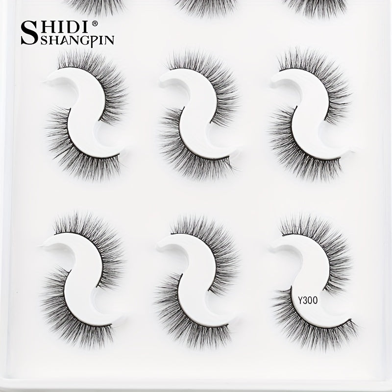 9 Pairs 3D Faux Mink False Eyelashes Natural Curling Thick Extension