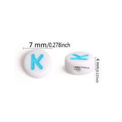 100pcs Alphabet Acrylic Beads for Jewelry Making & Crafting