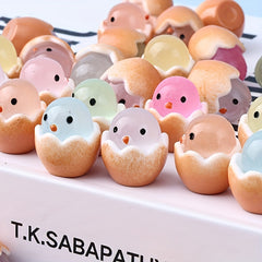 18pcs Glow in the Dark Mini Eggs Resin Garden Decor Easter Gift