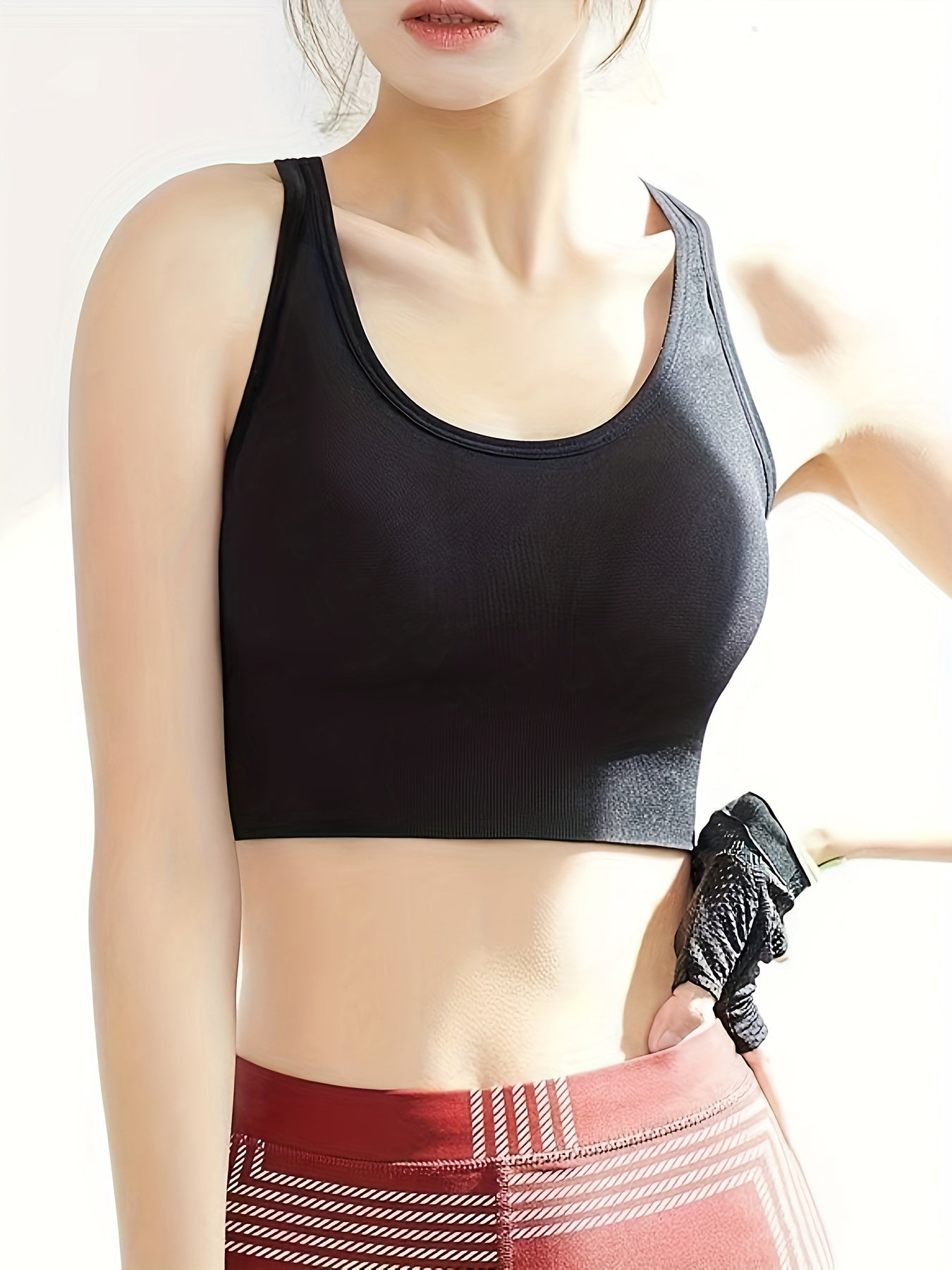 Seamless Wireless Sports Bra Push Up Shockproof Bra