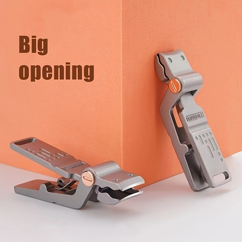 Crocodile Shaped Nail Clipper & File Set, High Steel, Portable & Ultra-thin