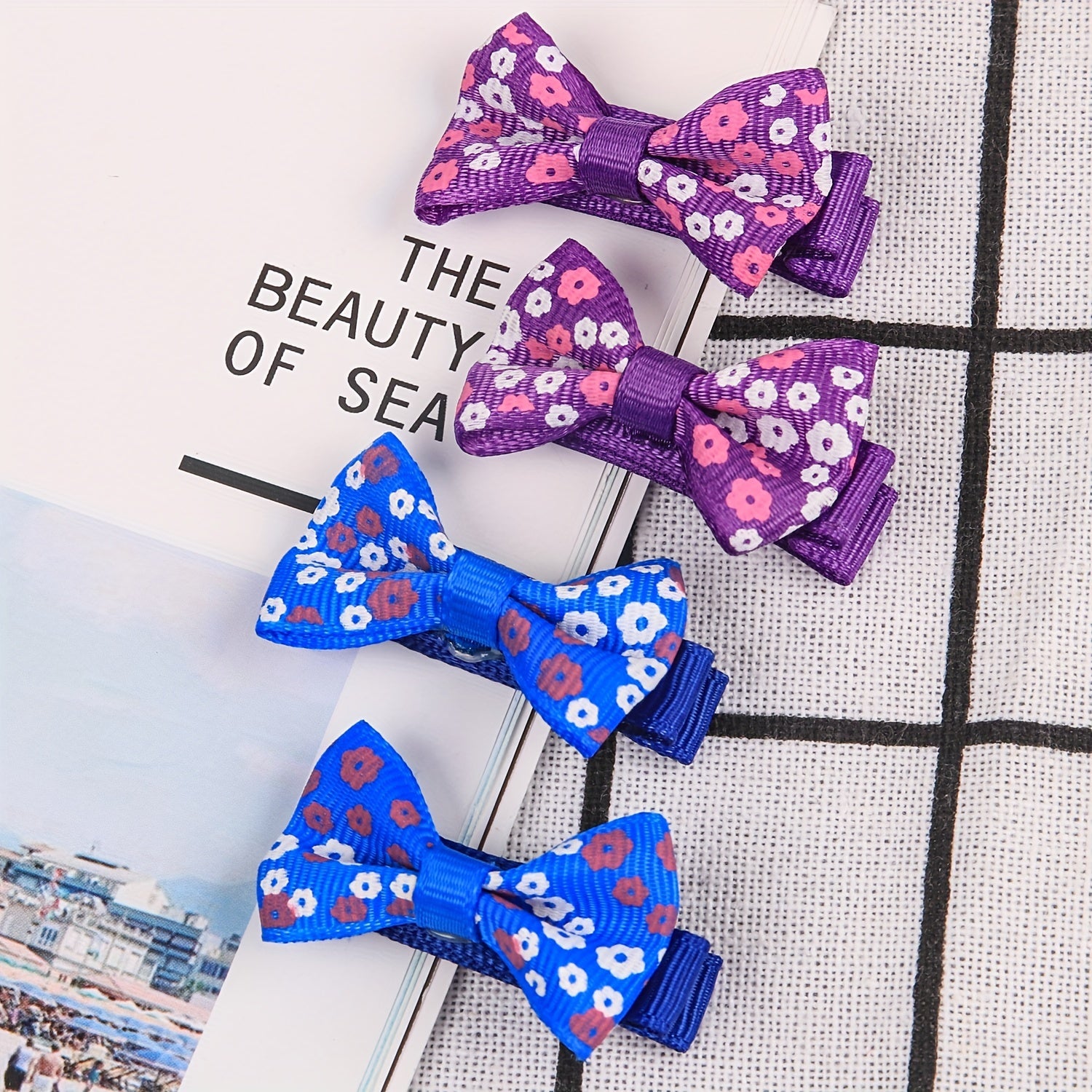 58pcs Leopard Print Bow Hair Clip Set for Girls