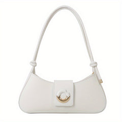 Vintage Underarm Bag PU Shoulder Bag Women's Casual Crescent Hobo Handbag